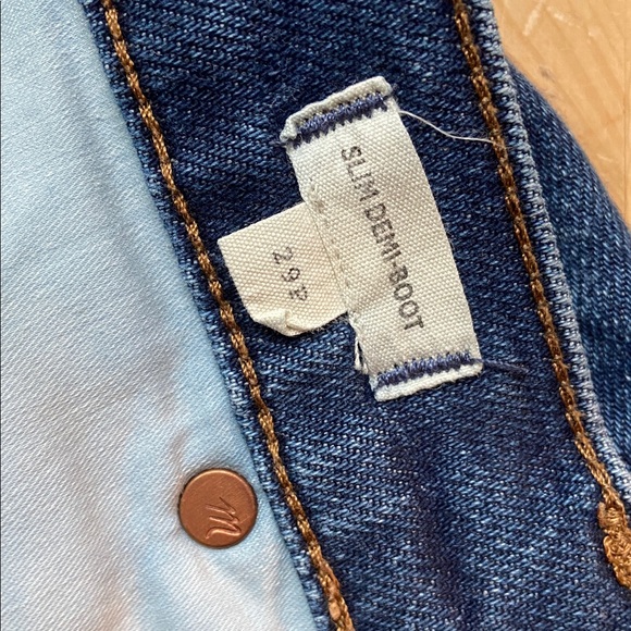 Madewell Slim Demi-Boot Jeans in Sundale Wash, Size 29 Petite - Picture 6 of 9